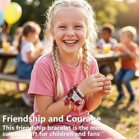 Friends Don't Lie Bracelet Set with Bike Pick Eleven Friendship Merch Gift for Fans Red and Black Beaded Stretch Bracelets in Saudi Arabia
