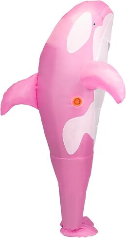 Inflatable Orca Costume, Air Blow up Killer Whale Jump suit Fancy Dress Funny Suit for Adults Cosplay Party Halloween in Kuwait