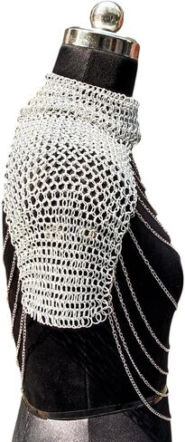 Women's Women’s Aluminium Chainmail Top Gothic Armor – Medieval Chainmail Crop Top for Cosplay, LARP & Renaissance FestivalChainmail Top 16 Gauge 10mm Rings Gothic Armor for Cosplay LARP Costume in Saudi Arabia