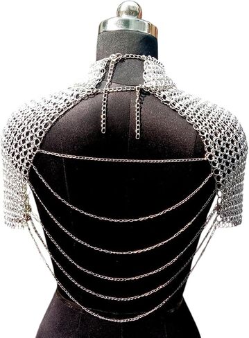 Women's Women’s Aluminium Chainmail Top Gothic Armor – Medieval Chainmail Crop Top for Cosplay, LARP & Renaissance FestivalChainmail Top 16 Gauge 10mm Rings Gothic Armor for Cosplay LARP Costume in Saudi Arabia
