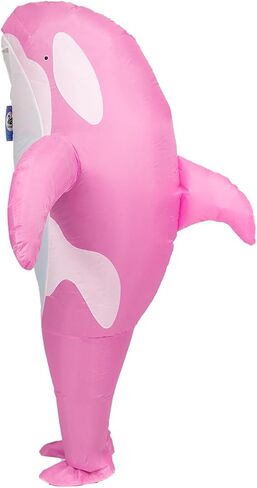 Inflatable Orca Costume, Air Blow up Killer Whale Jump suit Fancy Dress Funny Suit for Adults Cosplay Party Halloween in Kuwait