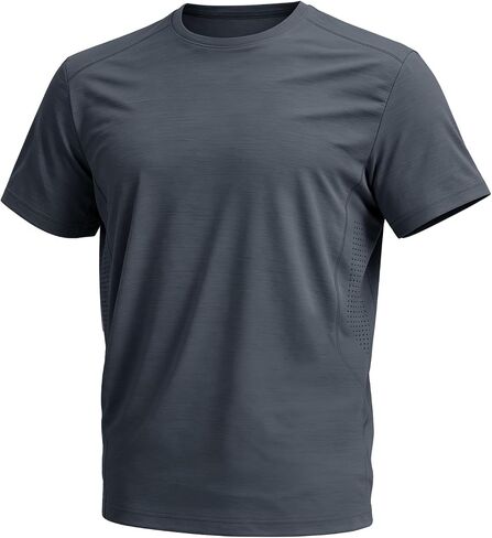 Flygo Mens Workout Shirts Dry Fit Underarm Mesh Athletic Cooling T-Shirt Short Raglan Sleeve Moisture Wicking Gym Tops in Kuwait