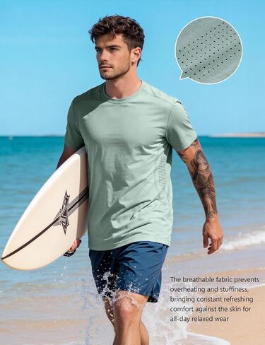 Flygo Mens Workout Shirts Dry Fit Underarm Mesh Athletic Cooling T-Shirt Short Raglan Sleeve Moisture Wicking Gym Tops in Kuwait