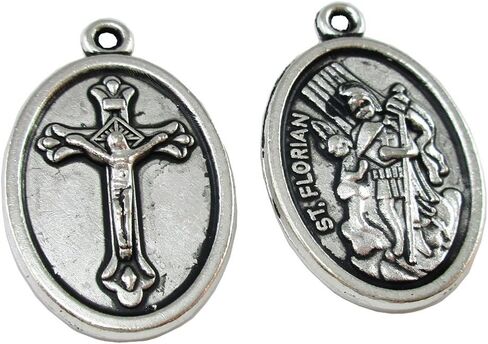 Glary 100pcs of Saint Florian Religious Medal Christian Pendant in Saudi Arabia