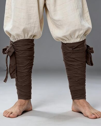 Renaissance Leg Wraps Puttees Medieval Arm Wraps Viking Pirate LARP Accessory in Kuwait