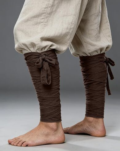 Renaissance Leg Wraps Puttees Medieval Arm Wraps Viking Pirate LARP Accessory in Kuwait