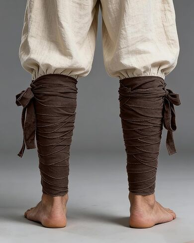 Renaissance Leg Wraps Puttees Medieval Arm Wraps Viking Pirate LARP Accessory in Kuwait