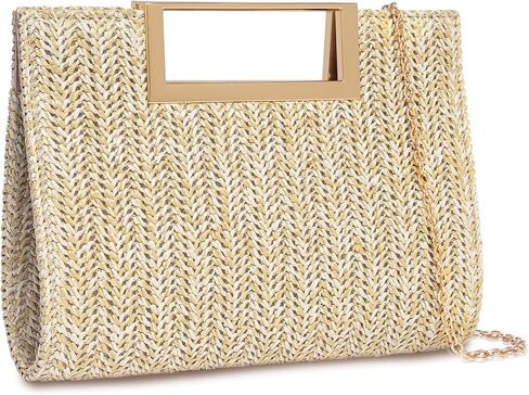Larcenciel Clutch Purses for Women, Top Handle Evening Bag with Chain, Fancy Handbag for Bride Wedding, Prom, Party, Cocktail in Kuwait