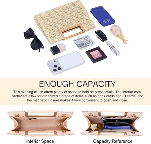 Larcenciel Clutch Purses for Women, Top Handle Evening Bag with Chain, Fancy Handbag for Bride Wedding, Prom, Party, Cocktail in Kuwait
