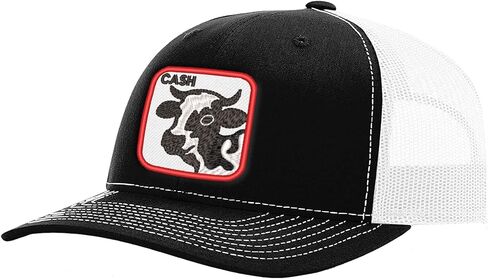 The Goozler Cash Cow Patch Style Unisex Adjustable Snap Back Embroidered Trucker Hat Mens Womens Outdoors Hunting Fishing Cap in Kuwait
