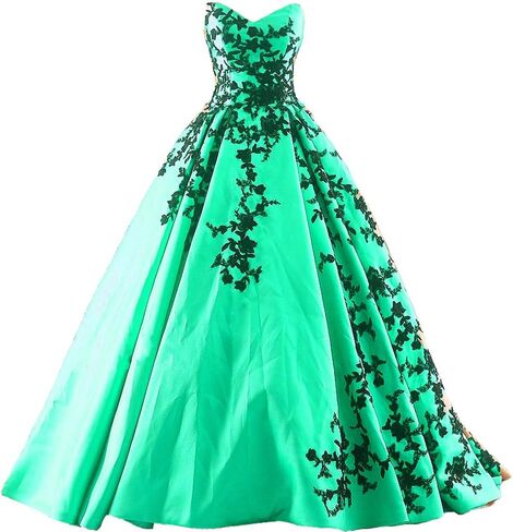 Kivary Gothic Black Satin Lace V Neck A Line Long Prom Corset Wedding Dresses in Saudi Arabia