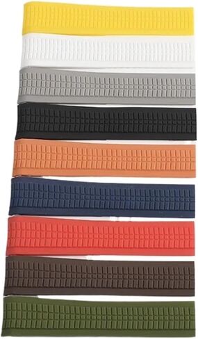 MJMT06 21mm Compatible with Patek Philippe Aquanaut Watch Silicone Rubber Strap Band Red Clasp in Kuwait