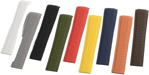 MJMT06 21mm Compatible with Patek Philippe Aquanaut Watch Silicone Rubber Strap Band Red Clasp in Kuwait