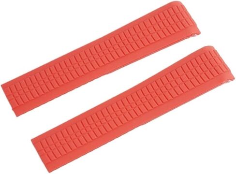 MJMT06 21mm Compatible with Patek Philippe Aquanaut Watch Silicone Rubber Strap Band Red Clasp in Kuwait