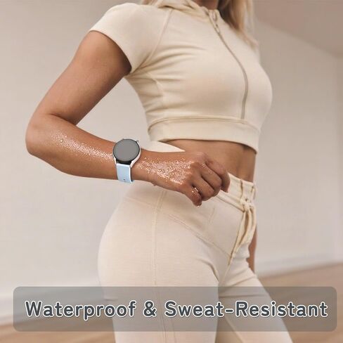 18mm 20mm 22mm Silicone Watch Band, Quick Release Adjustable Strap, Women Men Soft Sport Waterproof Replacement Wristband Straps for Garmin/Huawei/Samsung/Amazfit/Xiaomi (20mm/Sky Blue) in Kuwait