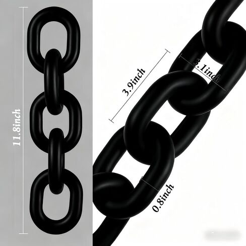 Wooden Decorative Chain Link Ornament Black Hanging Home Decor Rustic Farmhouse Decor for Coffee Table Black Table Decor and Wood Home Decor Chain Decorative Tray in Saudi Arabia
