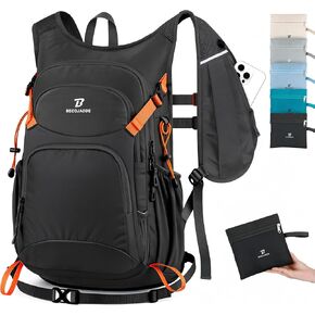 BECOJADDE 15L Hiking Backpack Lightweight Travel Backpacks Water-Resistant Daypack Fits Cycling Helmets for Men Women for Daily Outdoor Camping, Black in Saudi Arabia