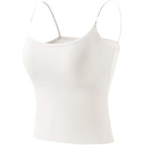 Women Camisole Tank Top with Built in Bra Shelf Bra Spaghetti Strap Cami Tank Top in Saudi Arabia