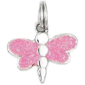 Sterling Silver Glitter Enamel Dragonfly Charm in Saudi Arabia