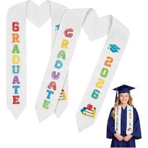 2Pcs Preschool Graduation Stole Kids Graduate Sash 2026 Kindergarten Gifts Unisex Graduation Stole in Saudi Arabia