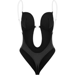 Invisible Shapers - Plunge Backless Body Shaper Bra, Deep V Bra Sexy Bodysuit for Women Party Night Tummy Control Shapewear in Saudi Arabia