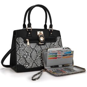 Qiyuer Women's Fashion Handbag Purse Set With RFID Wallet, Medium Satchel Tote Top Handle Shoulder Crossbody Bag in Saudi Arabia