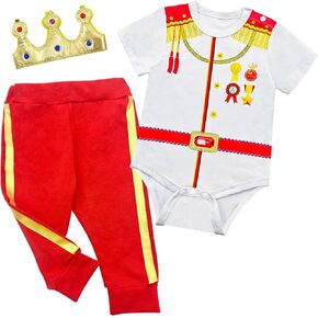 Newborn Baby Boys Prince Costume, Infant Halloween Bodysuit Pant Set, Baby Cosplay Clothes Pant Set for Party in Saudi Arabia