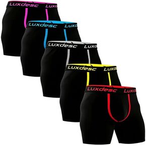 5-Pack Big & Tall Men's Comfortable Long Boxer Briefs, Plus Size Moisture Wicking Running Underwear, 2XL-8XL in Saudi Arabia