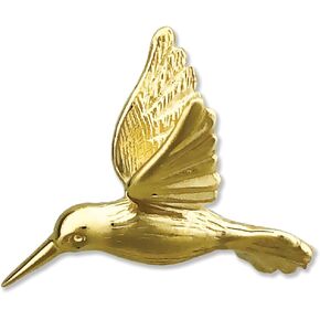 14K Solid Gold 3D Hummingbird Charm Slide in Saudi Arabia
