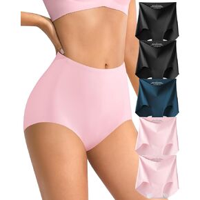 ASIMOON Seamless High Waisted Underwear for Women Tagless No Show Ladies Panties Breathable Full Coverage Briefs Multi Pack in Saudi Arabia