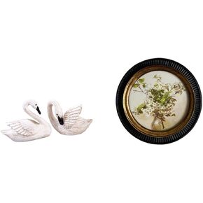 Elegant Resin Swan Figurines with Ornate European Photo Frame Antique Decorative Wall Hanging Picture Display for Bedroom Office Living Room in Saudi Arabia