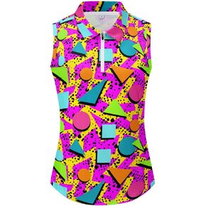Golf Polo Shirts for Women Zip Up Sports Shirts Work Out Tank Tops Lightweight Quick Dry for Tennis in Saudi Arabia