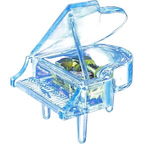 Transparent - Piano Music Box Mechanical Clockwork Crystal Piano High-End Acrylic Ornament Crystal Craft (Music: Canon) in Saudi Arabia