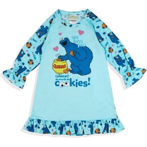 INTIMO Sesame Street Nightgown Toddler Girls Pajamas Me Love You Raglan Ruffle Sleep Dress in Kuwait