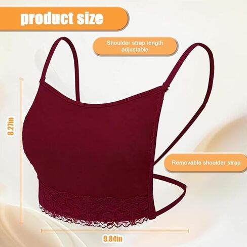 4Pcs lace Camisole Tops for Women Modesty Panel Cleavage Cover Modesty Insert Mock Camisole Bra Guard lace cami Black in Saudi Arabia