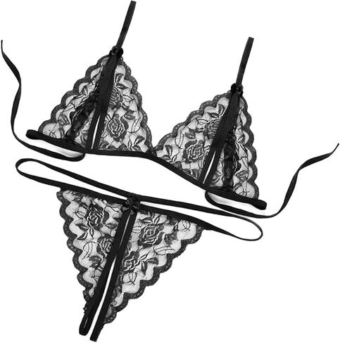 Sexy Bra and Panty Set 2 piece Lace Floral Mesh Bikini Set for Women in Saudi Arabia