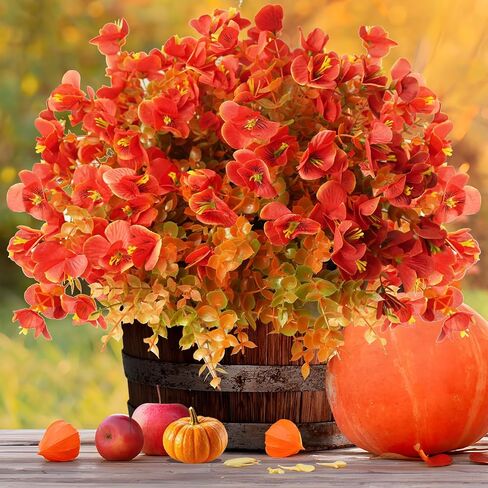 Artificial Flowers for Outdoor, UV Resistant Fake Silk Pansies Flowers, Realistic Faux Plants for Outside Indoor Porch Patio Window Box Planter Home Decor (16, Yellow Purple White Red) in Saudi Arabia