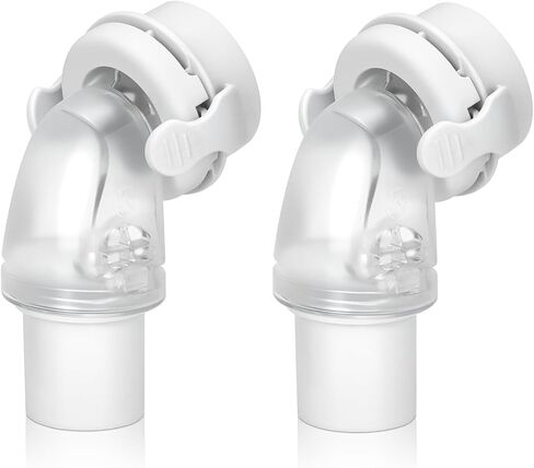Replacement F20 Swivel Elbow Connector for AirFit F20 F30 & Airtouch F20 F30 Series, 22mm QuietAir Quick-Release Elbow CPAP Supplies(2 Packs) in Kuwait
