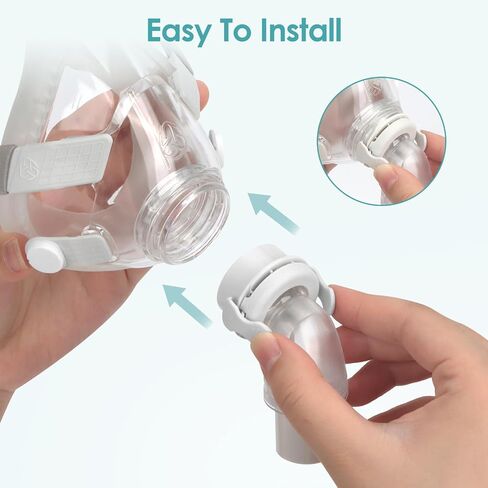 Replacement F20 Swivel Elbow Connector for AirFit F20 F30 & Airtouch F20 F30 Series, 22mm QuietAir Quick-Release Elbow CPAP Supplies(2 Packs) in Kuwait