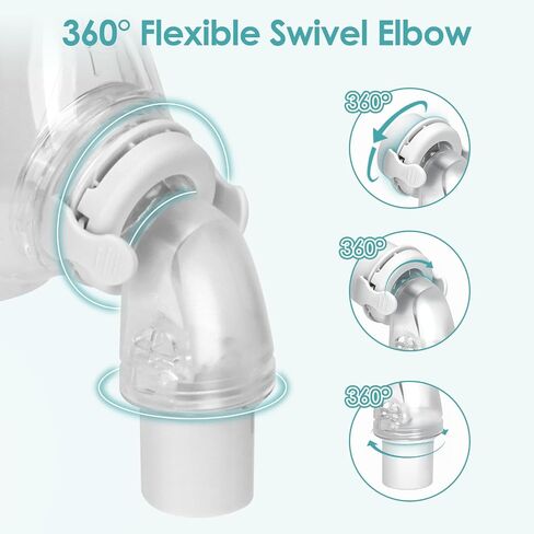 Replacement F20 Swivel Elbow Connector for AirFit F20 F30 & Airtouch F20 F30 Series, 22mm QuietAir Quick-Release Elbow CPAP Supplies(2 Packs) in Kuwait