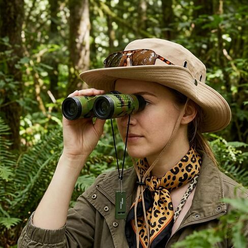 5 PCS Women Safari Costume, Zoo Keeper Costume Adult Includes Safari Hat Outfit Accessories, Leopard Print Scarf, Binoculars, Light-Proof Glasses for Halloween Cosplay in Saudi Arabia