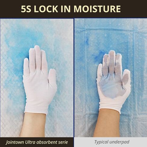 Jointown Heavy Duty Bed Pads Disposable 30"X36", 25 Pack 130 Gram Ultra Absorben Waterproof Incontinence Underpads, Strength Tear-Resistant Material, 10X More Absorbent for Adults, Elderly Kids in Kuwait