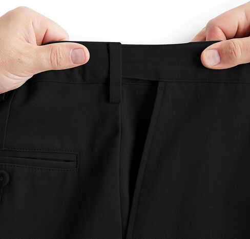 Men's Classic Fit Dress Pants, Flat-Front Business Casual Trouser with Expandable Waistband, Wrinkle-Free Suit Slacks for Men in Saudi Arabia