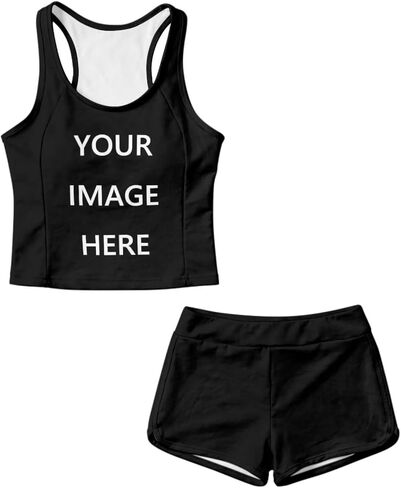 Upetstory Girls Summer Swimsuit Racerback Tops and Shorts in Kuwait