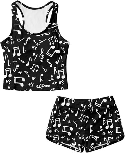 Upetstory Girls Summer Swimsuit Racerback Tops and Shorts in Kuwait