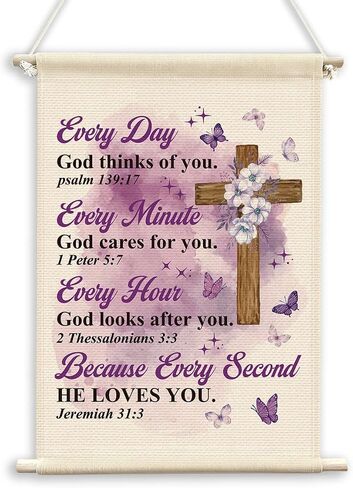 QWFFNBMU Christian Construction Nursery Boys Room Wall Decor, Excavator Toddler Bible Verses Decor, God Says I Am Truck Playroom Wall Art Canvas Flag Banner Decor for Home Kids Boys Room in Kuwait
