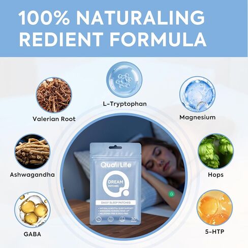 Dream Patches for Adults Without Melatonin, Sleep Patches with Ashwagandha, Sleep Aid Support Long-Lasting Night, Relax & Wake Up Refreshed for Men & Women - 30 Pack in Saudi Arabia