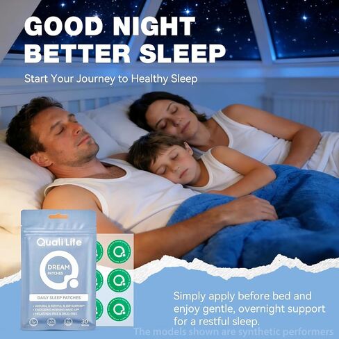 Dream Patches for Adults Without Melatonin, Sleep Patches with Ashwagandha, Sleep Aid Support Long-Lasting Night, Relax & Wake Up Refreshed for Men & Women - 30 Pack in Saudi Arabia