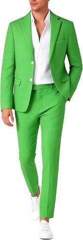 UNINUKOO Linen Suit for Men Dress Casual Summer 2 Piece Set Mens Slim Fit Vacation Beach Outfits for Wedding Prom Groomsmen in Saudi Arabia