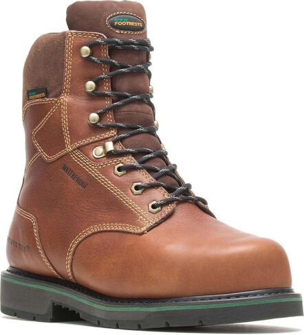 HyTest Brown Electrical Hazard, Composite Toe, Internal Met Guard, Waterproof Men's 8 Inch Work Boot in Kuwait
